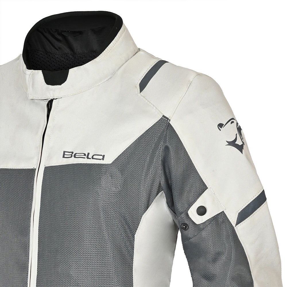 BELA MESH PRO Moto Casaco Senhora Gelo Cinza - Imagem frontal esquerda da Casacos