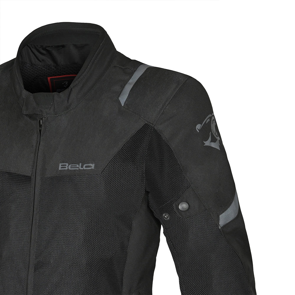 BELA MESH PRO Moto Casaco Senhora Preto - Imagem frontal esquerda da Casacos