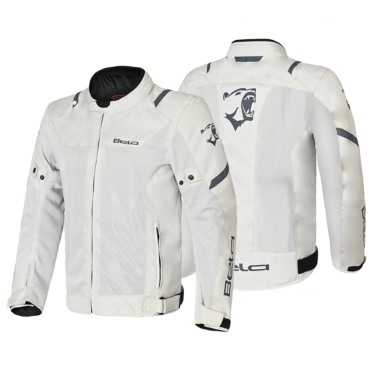 BELA MESH PRO Moto Homem Casaco Branco - Imagem dupla de Casacos