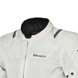 BELA MESH PRO Moto Homem Casaco Branco - Imagem frontal superior da Casacos