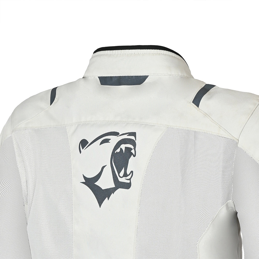 BELA MESH PRO Moto Homem Casaco Branco - Imagem parte superior costas Casacos