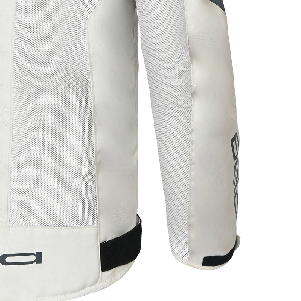 BELA MESH PRO Moto Homem Casaco Branco - Imagem traseira direita da Casacos