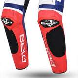 BELA MONO 1 PC X RACE Moto Fatos Branco Preto - Imagem do lado do joelho do terno