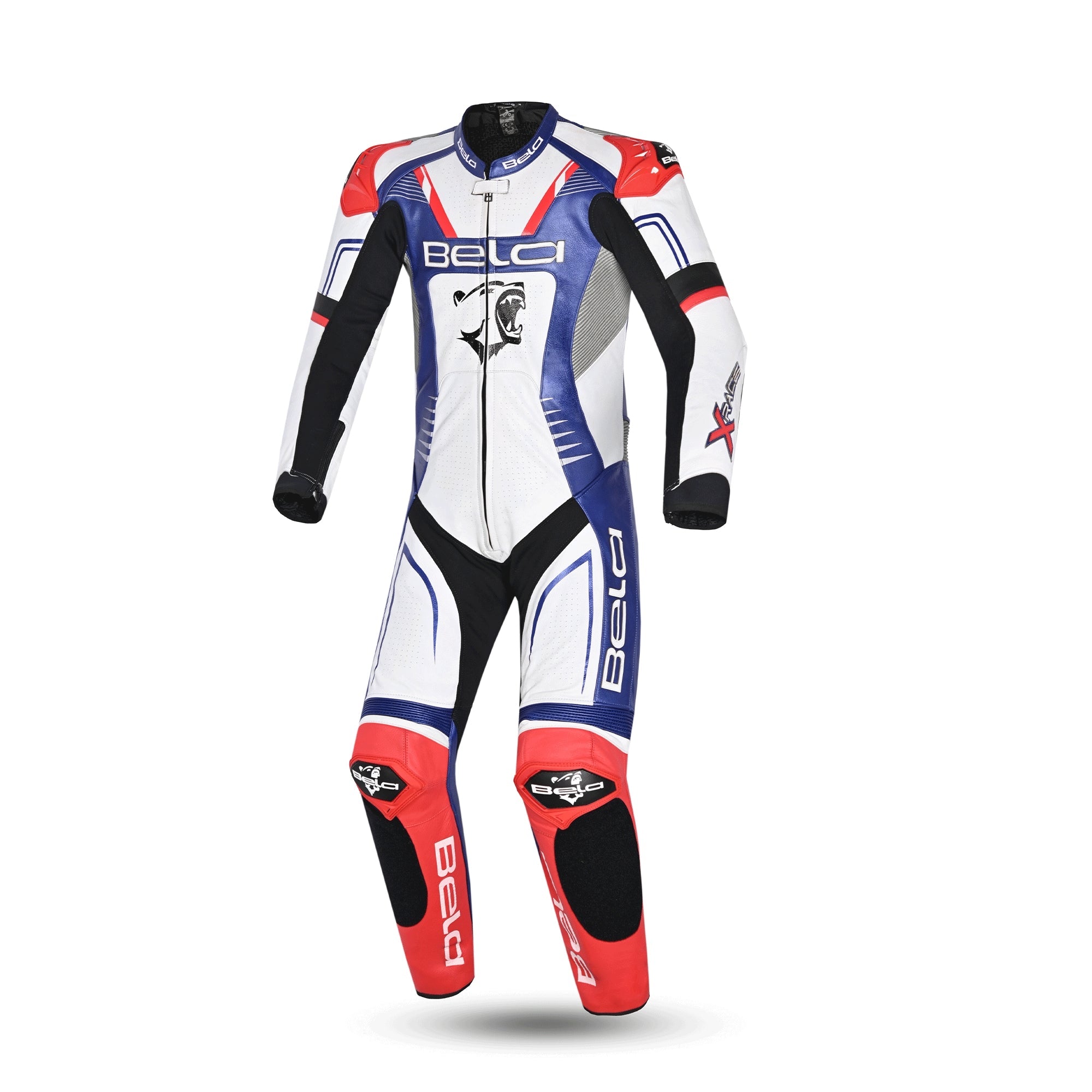 BELA MONO 1 PC X RACE Motorcycle Suits White Black Blue – 1 – Maximomoto PT