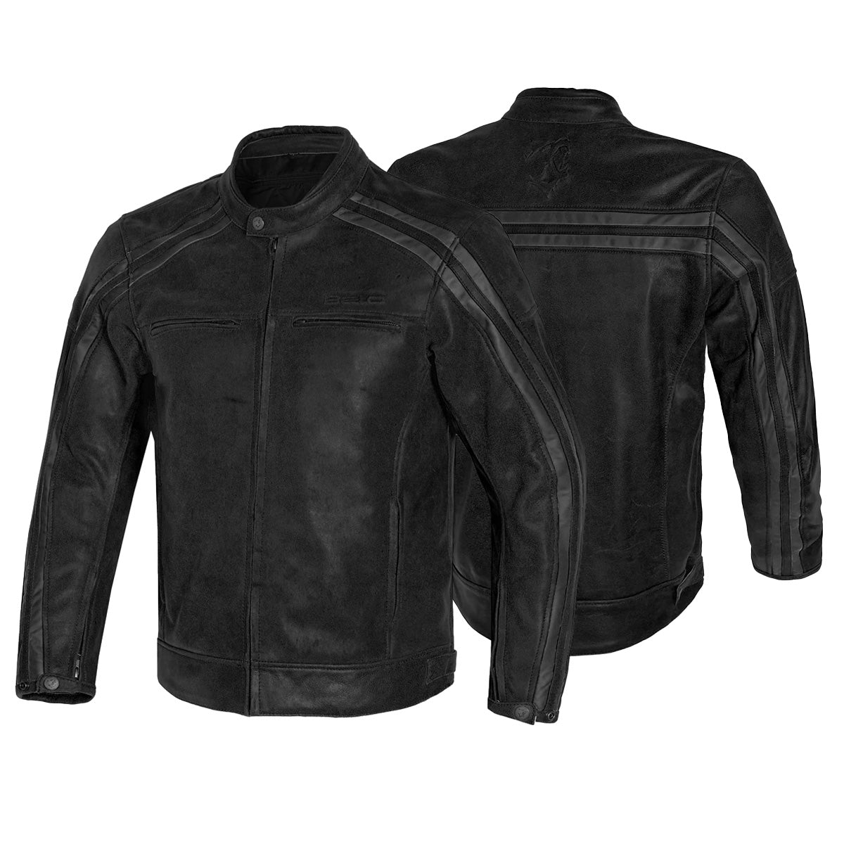 BEAUTIFUL NIGHT HAWK VINTAGE Motorcycle Leather Jackets Black Gray – 2 – Maximomoto PT