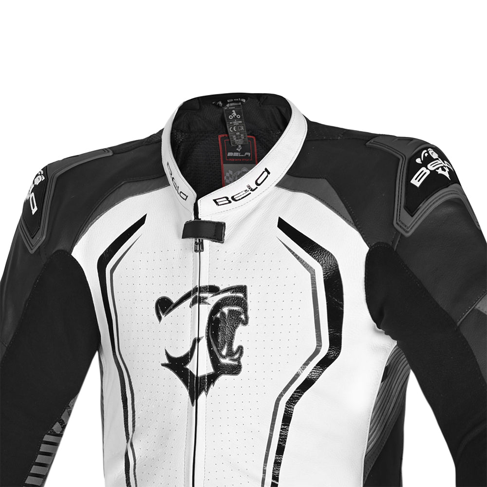 BELA NORTH STAR 1 PC Moto Fatos Preto Branco - imagem parte superior peito do terno