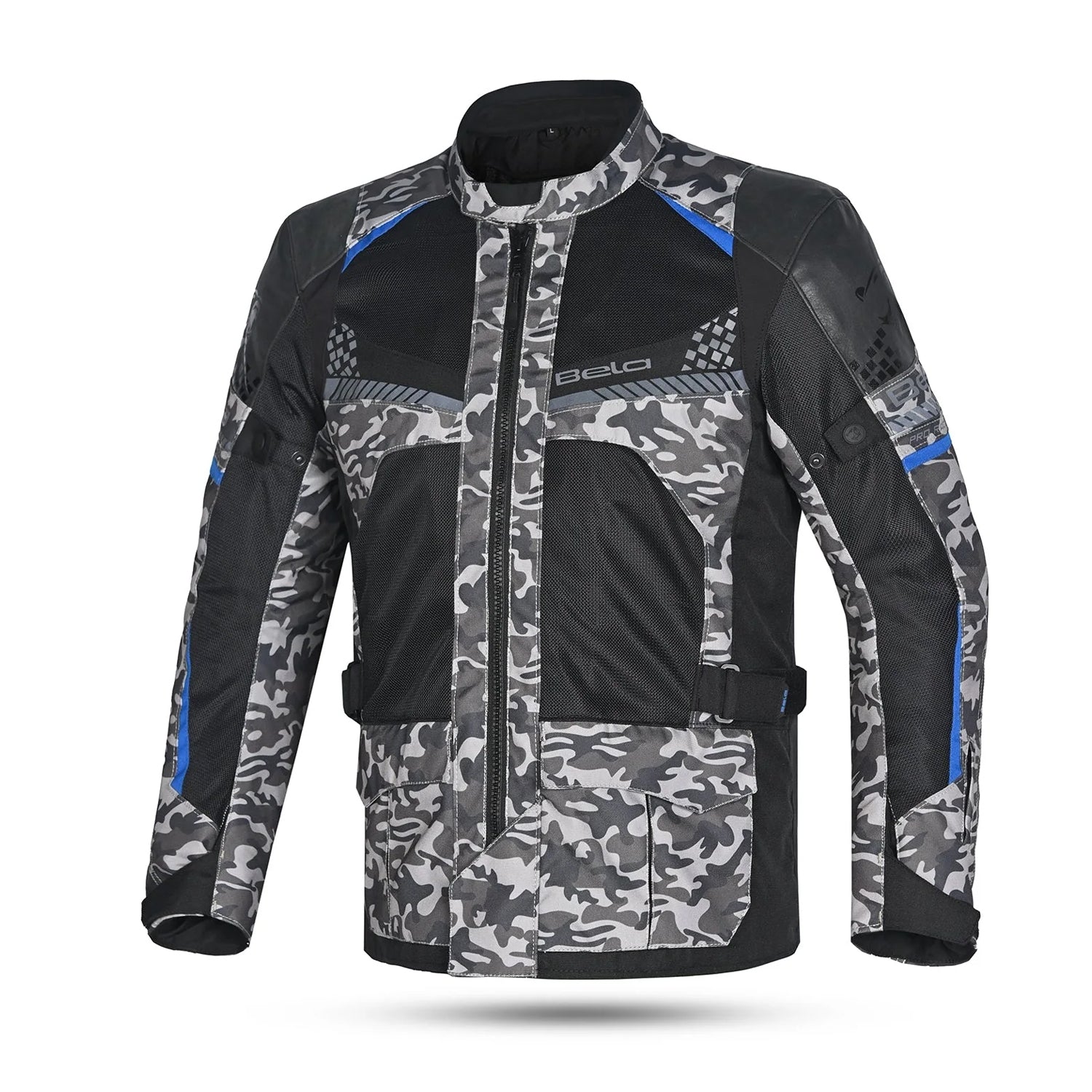 BELA ONSAKER Camouflage Motorcycle Textile Jackets Blue Black – 1 – Maximomoto PT