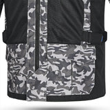 BELA ONSAKER Camuflagem Moto Textil Casacos Azul Preto - Imagem central frontal da Casacos