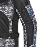 BELA ONSAKER Camuflagem Moto Textil Casacos Azul Preto - Imagem frontal esquerda da Casacos
