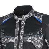 BELA ONSAKER Camuflagem Moto Textil Casacos Azul Preto - Imagem frontal superior da Casacos
