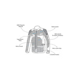 BELA ONSAKER Moto Textil Casacos Areia Preta Laranja - Imagem vetorial 1 de Casacos