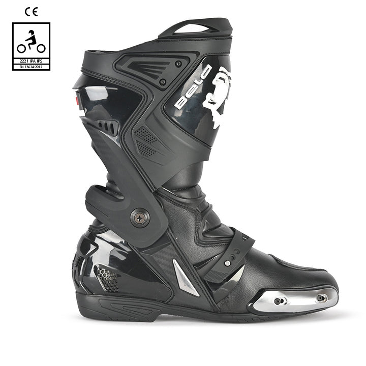 BELA RACE PRO ( R-6) Moto Couro Botas Preto- Imagem do lado direito de Boots