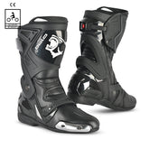 BELA RACE PRO ( R-6) Moto Couro Botas Preto - Imagem dupla de botas