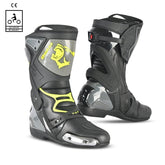 BELA RACE PRO (R-6) Moto Couro Botas Preto - Imagem dupla de botas
