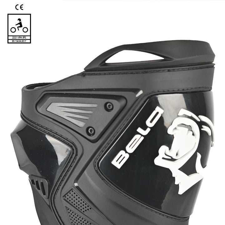 BELA RACE PRO ( R-6) Moto Couro Botas Preto
