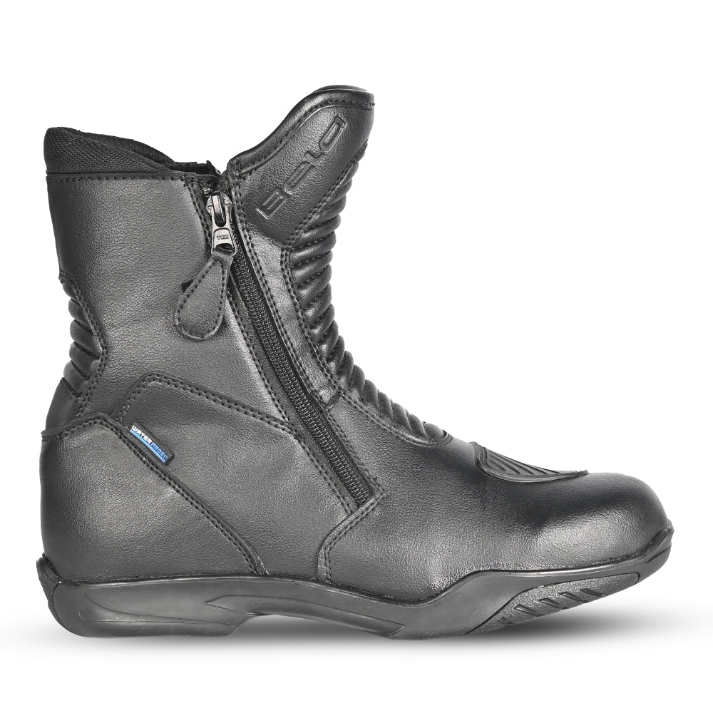 BELA RIO Motocicleta Couro Botas Pretas - Imagem do lado direito de Boots