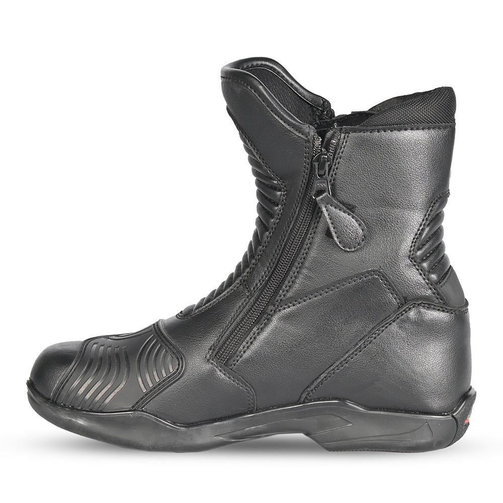 BELA RIO Motocicleta Couro Botas Pretas - Imagem do lado esquerdo de Boots