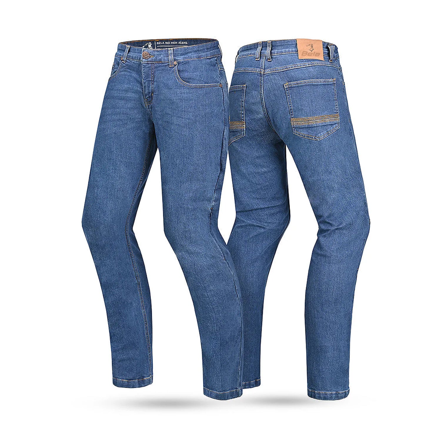 BELA RIO Denim Jeans Moto Senhora Calcas Azul – 2 – Maximomoto PT