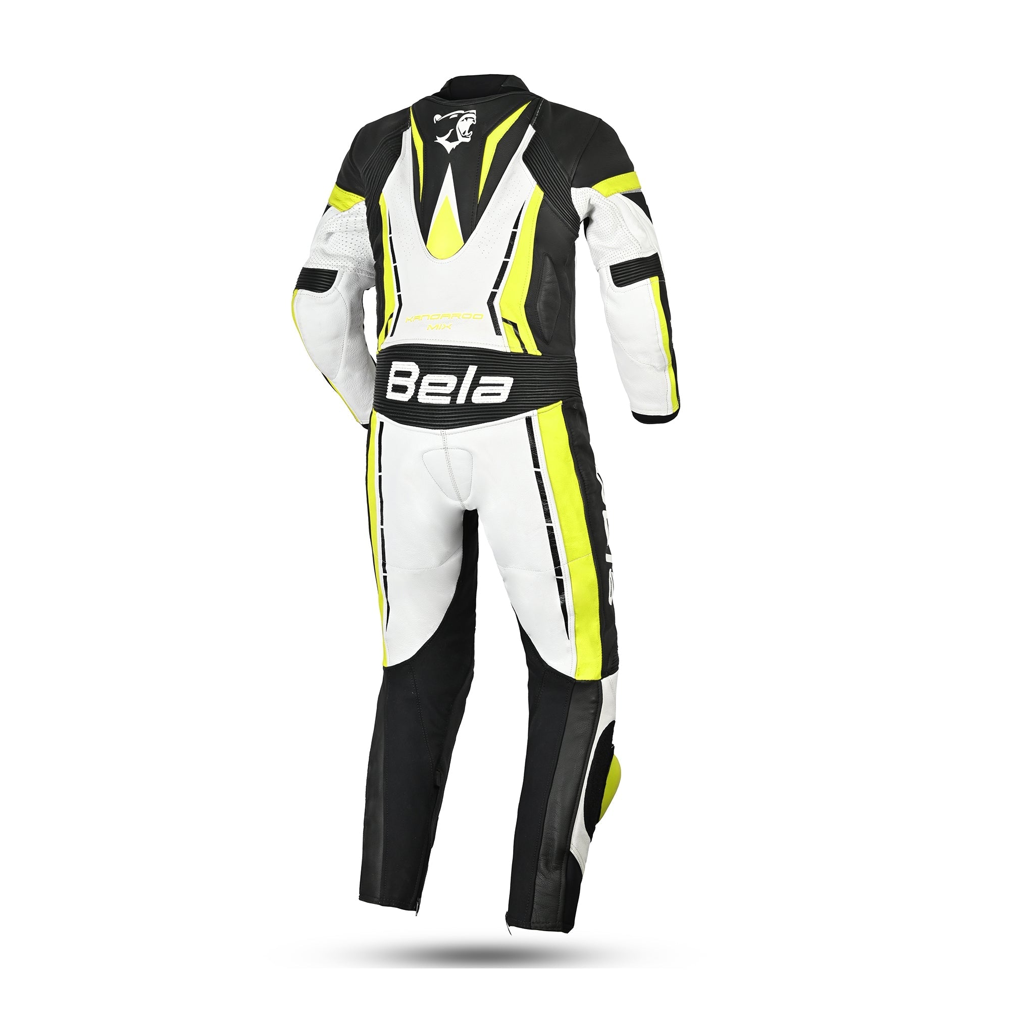 BELA ROCKET KIDS 1 PC Motorcycle Suit White Fluorescent Yellow – 2 – Maximomoto PT