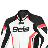 BELA ROCKET KIDS 1 PC Moto Fatos Branco Vermelho - imagem parte superior peito do terno