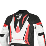BELA ROCKET KIDS 1 PC Moto Fatos Branco Vermelho Imagem da parte superior das costas do terno