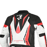 BELA ROCKET KIDS 1 PC Moto Fatos Branco Vermelho Imagem da parte superior das costas do terno