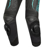 BELA ROCKET MIX 1 PC Senhora Moto Fato Branco Preto Azul - Imagem do lado do joelho do terno