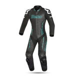BELA ROCKET MIX 1 PC Senhora Moto Fato Branco Preto Azul - imagem frontal do terno