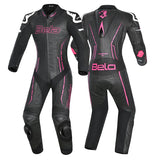 BELA ROCKET MIX 1 PC Senhora Moto Fato Branco Preto Rosa - Imagem dupla de ternos