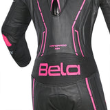 BELA ROCKET MIX 1 PC Senhora Moto Fato Branco Preto Rosa - Imagem inferior do terno