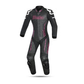 BELA ROCKET MIX 1 PC Senhora Moto Fato Branco Preto Rosa - imagem frontal do terno
