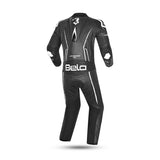 BELA ROCKET MIX KANGAROO 1 PC Motorcycle Leather Suit Black White