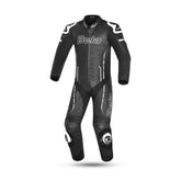 BELA ROCKET MIX KANGAROO 1 PC Moto Couro Fato Preto Branco - imagem frontal do terno