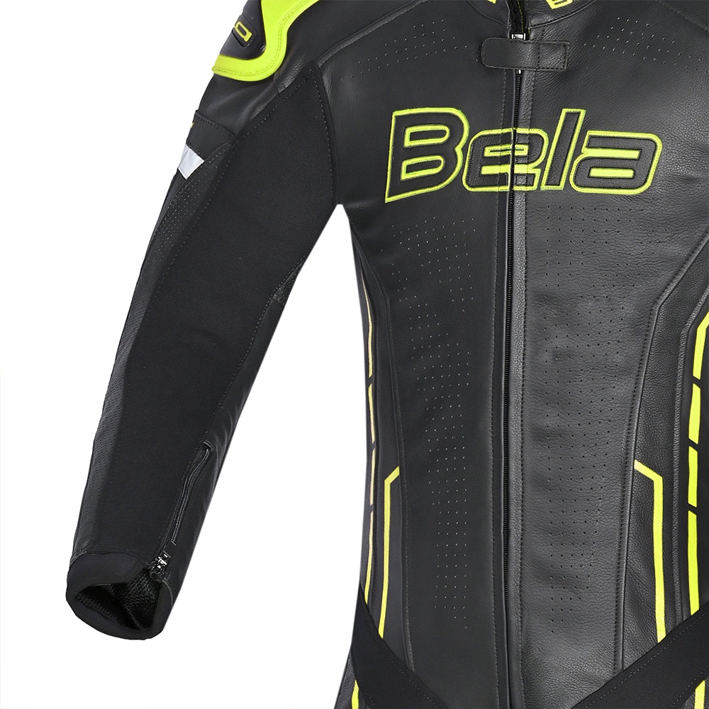 BELA ROCKET Mix Kangaroo 1 PC Moto Fato Preto Amarelo Flúor