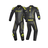BELA ROCKET Mix Kangaroo 1 PC Moto Fato Preto Amarelo Flúor - Imagem dupla de ternos