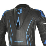 BELA ROCKET Mix Kangaroo 1 PC Moto Fato Preto Azul - Imagem da parte superior das costas do terno