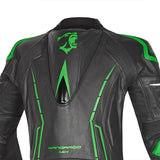 BELA ROCKET Mix Kangaroo 1 PC Moto Fato Preto Verde - Imagem da parte superior das costas do terno