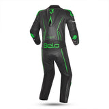 BELA ROCKET Mix Kangaroo 1 PC Moto Fato Preto Verde - Imagem traseira do terno