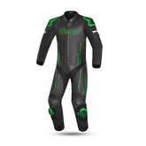 BELA ROCKET Mix Kangaroo 1 PC Moto Fato Preto Verde - imagem frontal do terno
