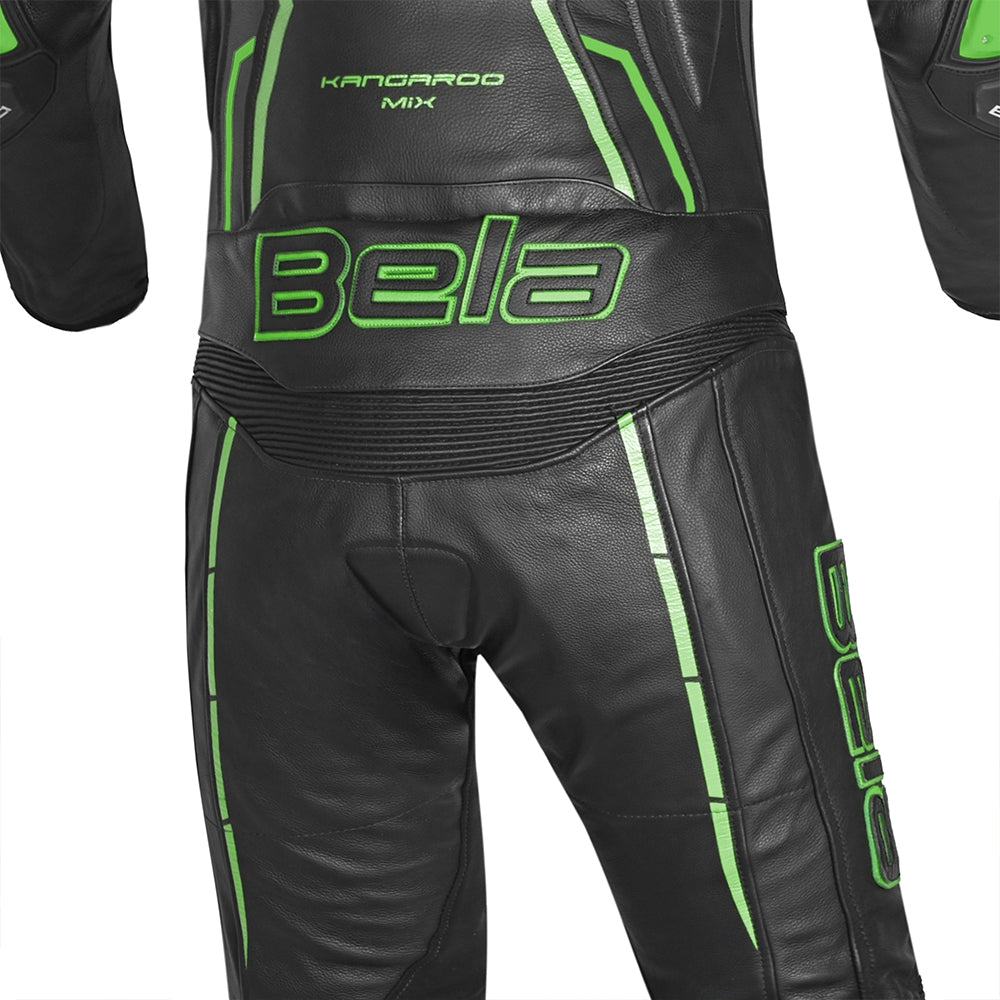 BELA ROCKET Mix Kangaroo 2 PC Motorcycle Suits Black Green – 4 – Maximomoto PT