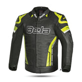 BELA ROCKET Motorcycle Leather Men's Jackets Black Fluor Yellow – Maximomoto PT