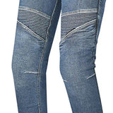 Beautiful Rosekin Motorcycle Ladies Denim Jeans Blue