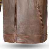 BELA ROYAL RIDER VINTAGE Moto Casacos Bege Marrom- Imagem central frontal da Casacos