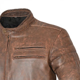 BELA ROYAL RIDER VINTAGE Moto Casacos Bege Marrom - Imagem central frontal da Casacos