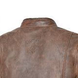 BELA ROYAL RIDER VINTAGE Moto Casacos Bege Marrom - Imagem parte superior costas Casacos