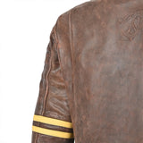 BELA ROYAL RIDER VINTAGE Moto Casacos Bege Marrom - Imagem traseira esquerda da Casacos