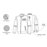 BELA Rebel Homem Rider Textil Casacos Preto Amarelo Fluo - Imagem vetorial 1 de Casacos
