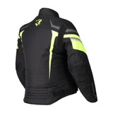 BELA Rebel Rider Moto Senhora Textil Casacos Preto Amarelo Fluo - Imagem traseira da ja Casacos