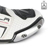 BELA SPEEDO 2.0 Couro Moto Botas Preto Branco