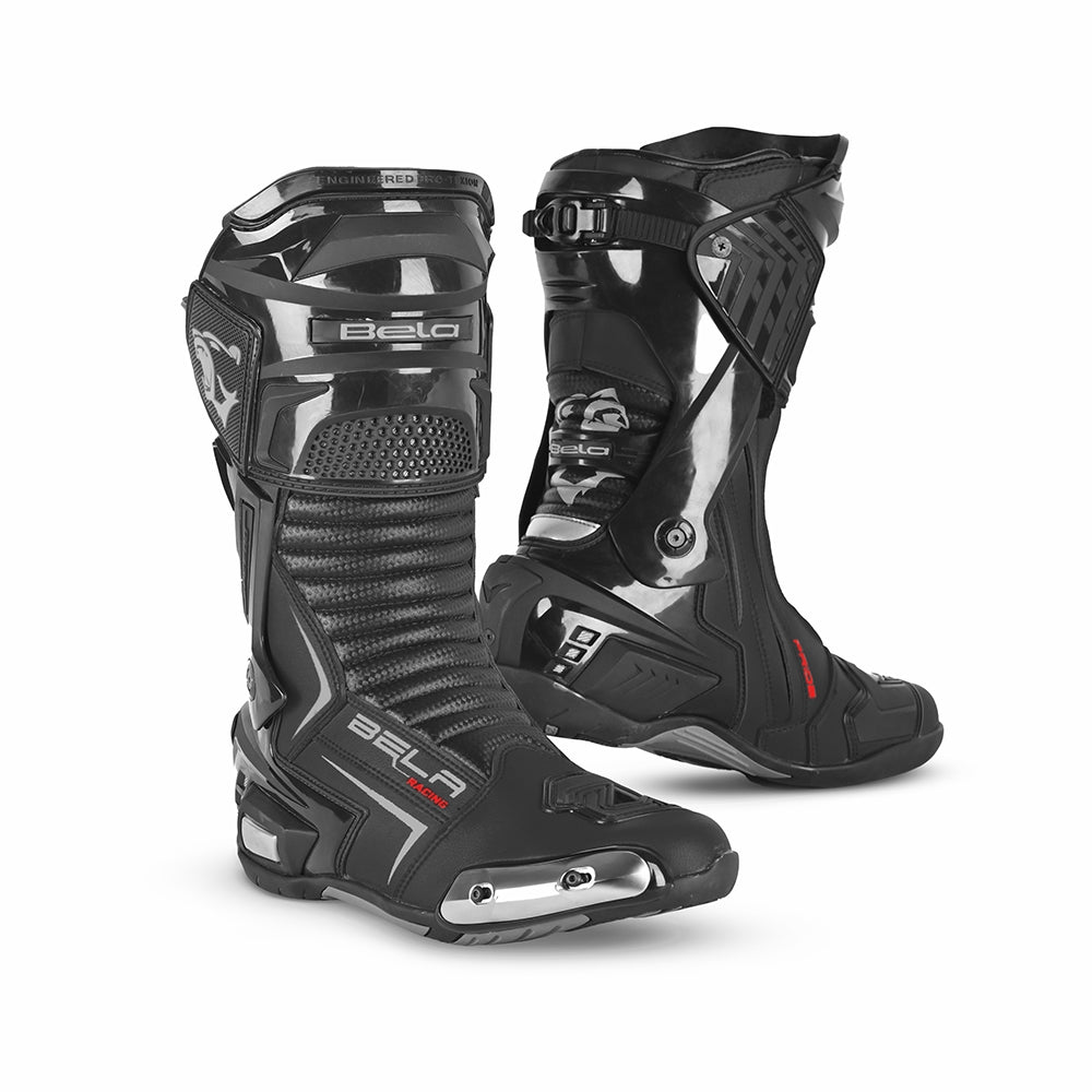 BELA SPEEDO 2.0 Couro Moto Botas Preto - Imagem dupla de botas